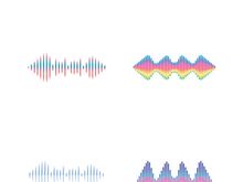 Sound waves vector illustration design template