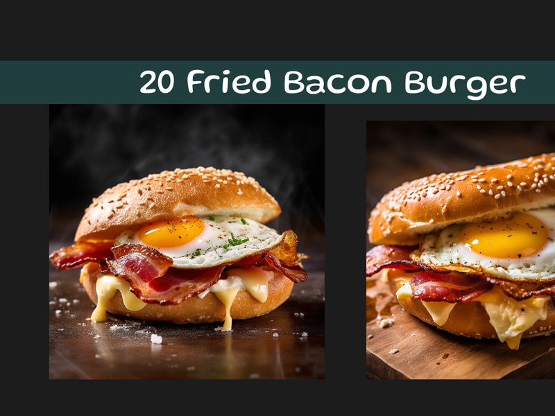 Fried bacon burger