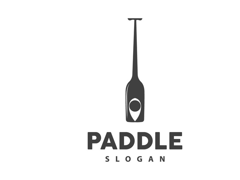 Paddle Logo, Boat Paddle Vector, Crossed Paddle Icon, Illustration Symbol Simple Design