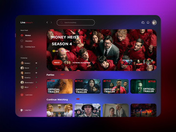 movie streaming dashboard preview picture