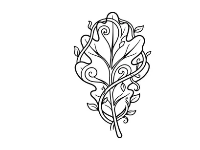 Ilustração elegante de folhas para branding eco-friendly. Design botânico artístico para projetos temáticos de natureza.