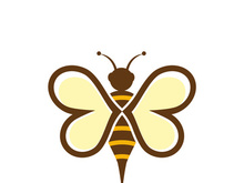 Bee icon design illustration
