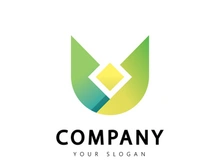 Letter u logo design isolated on white background