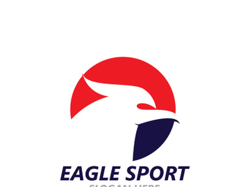 Eagle wing logo design vector image template preview picture