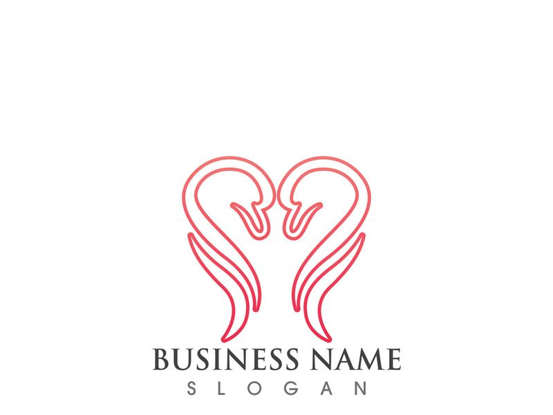 Swan logo and symbol vector