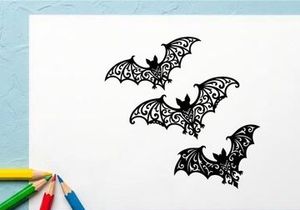 Dekorative Fledermaus-Silhouetten für Halloween oder Gothic-Design