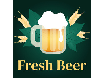 Fresh beer social media post mockup preview picture