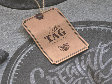 Free Clothes Tag PSD Mockups preview picture