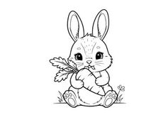 Cute baby rabbit with wings vector illustration