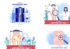 16 World Arthritis Day Vector Illustration
