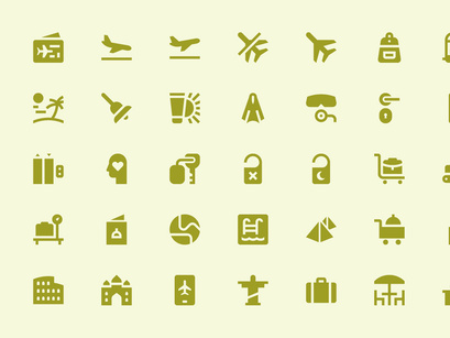 Vacation Solid Icons