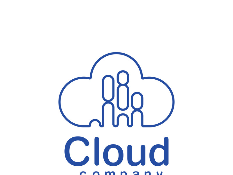 Cloud logo vector icon illustration