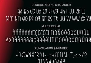 Goodbye Anjing - a Tall Handwritten Font