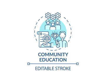 Community education concept icon preview picture
