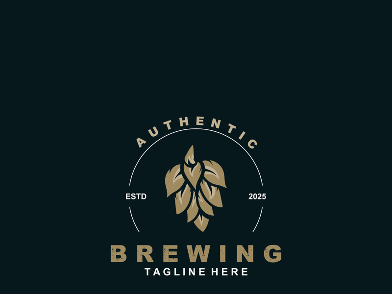 Brewery logo craft beer template design emblems beer cafe, bar, brewing company illustration