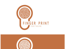 simple flat fingerprint logo,for security,identification,badge,emblem,business card,digital,vector