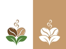 Coffee bean icon vector illustration template