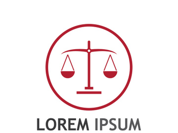 Law firm logo with scales. preview picture