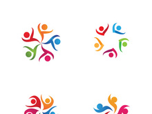 Community, network and social icon design template