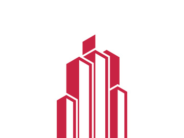Modern City skyline illustration in flat design preview picture