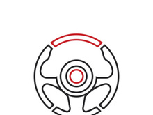 Steering Wheel vector image logo