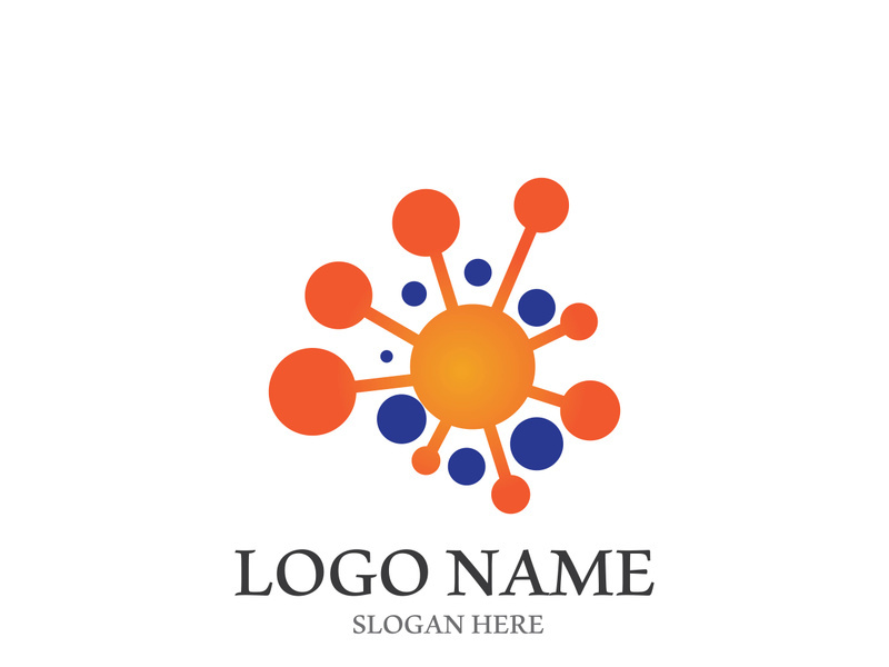 Molecule symbol logo template vector illustration design