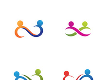 infinity people  family and community logo vector