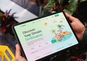 Tourency - Travel Web Header Design✈️
