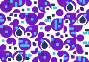 Dark Blue geometric pattern minimalist artwork