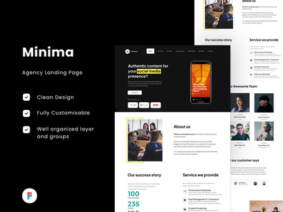 Agency Landing Page - Minima