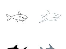 Fish logo icon template creative vector symbol