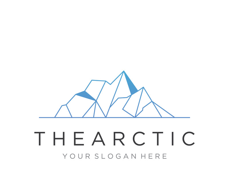 Antarctic iceberg logo design.
