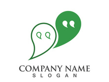 message bubble logo and symbol speech icon illustration