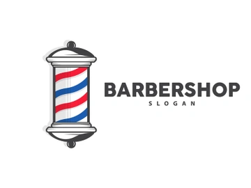 Barbershop Logo, Scissors Vector, Retro Vintage Minimalist preview picture