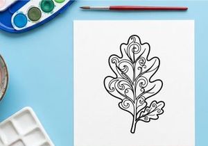 Decorative metal leaf ornament. Artistic floral design for home decor or craft projects