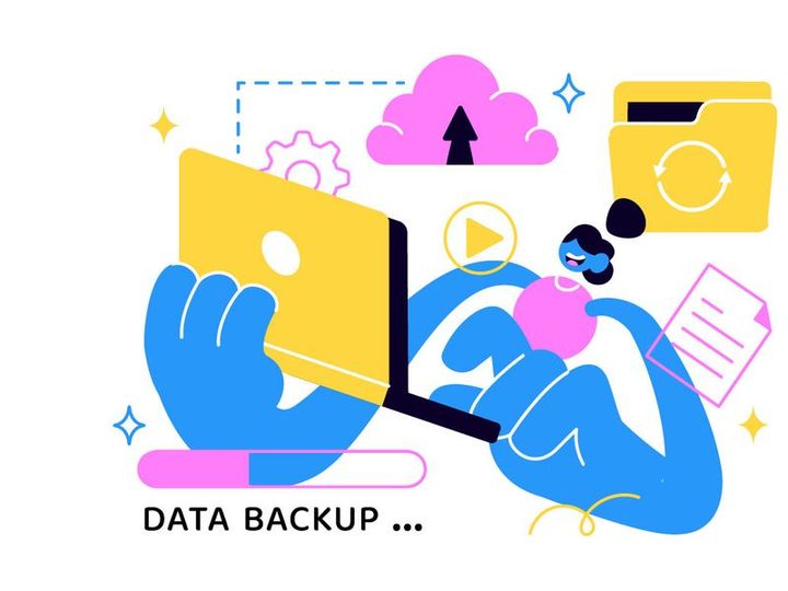 6 Daten-Backup-Vektor-Illustration
