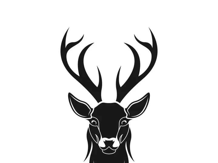 Deer logo template vector icon illustration design