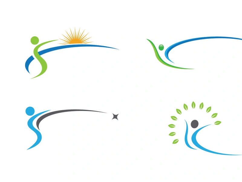Healthy life Human character logo sign illustration