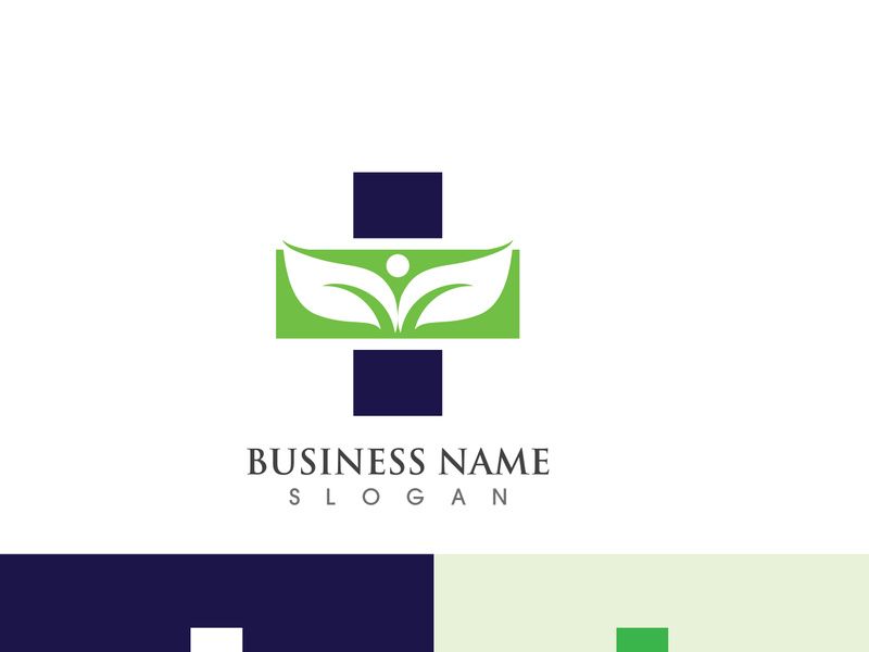 hospital logo and symbol Template, Green logo vector
