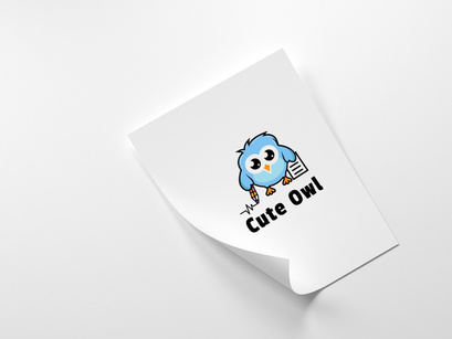 Cute Owls Learn - Logo Template