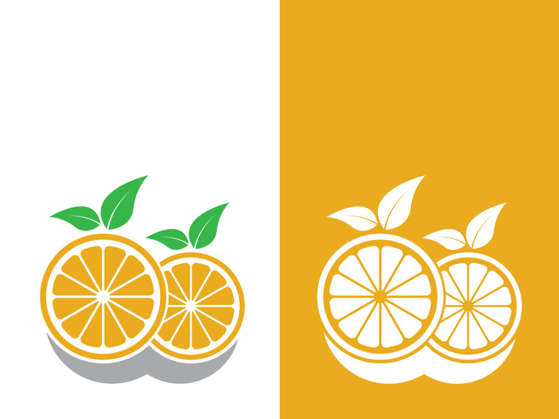 Orange logo design vector icon illustration design
