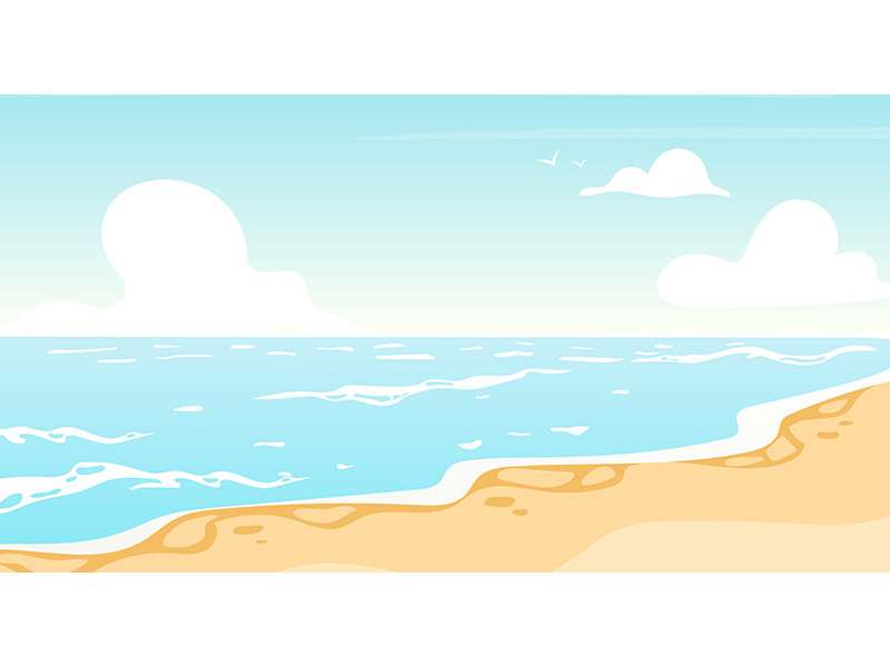 Beach flat flat vector illustration