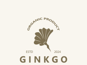 Ginkgo biloba leaf logo. can be used for herbal health products modern style logo design template