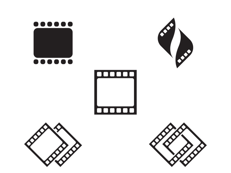 Abstract film icon illustration