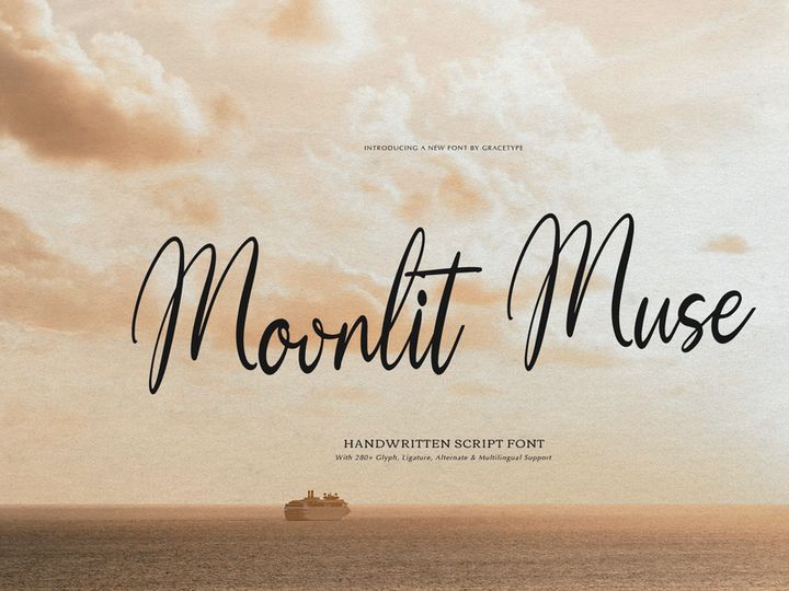 Moonlit Muse | Handwritten Script Font