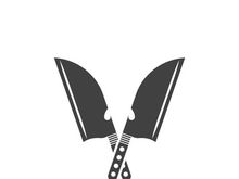 Knife logo icon template and symbol vector design illustration