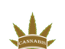 Mariuhana leaf symbol, marijuana or hemp icon, cannabis medical sign, weed drug vector illustration