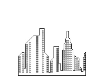Modern City skyline illustration in flat design preview picture