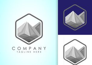 Mountain Logo. Mountain peak summit logo design