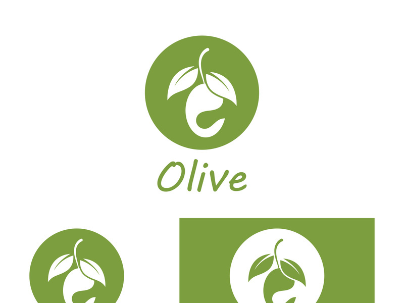 Olive fruit logo design.